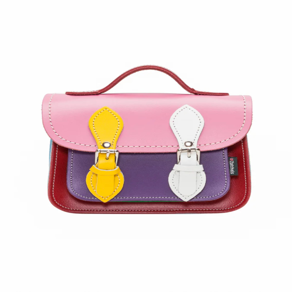 Handmade Leather Micro Satchel - Classic Kaleidoscope Plus