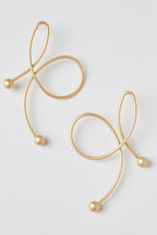 Zina Swirl Statement Gold Earrings
