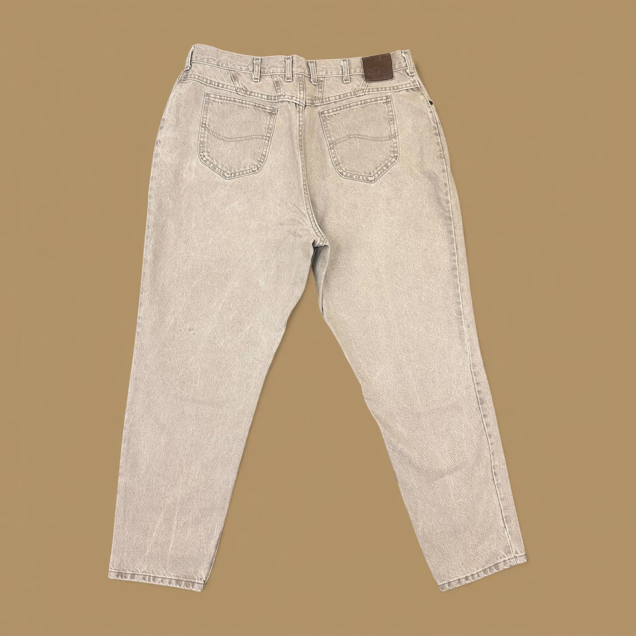 Vintage Lee Baggy Tapered Jeans Beige W40 L29