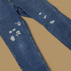 Vintage Lee Distressed Straight Leg Jeans Dark Blue W33 L29