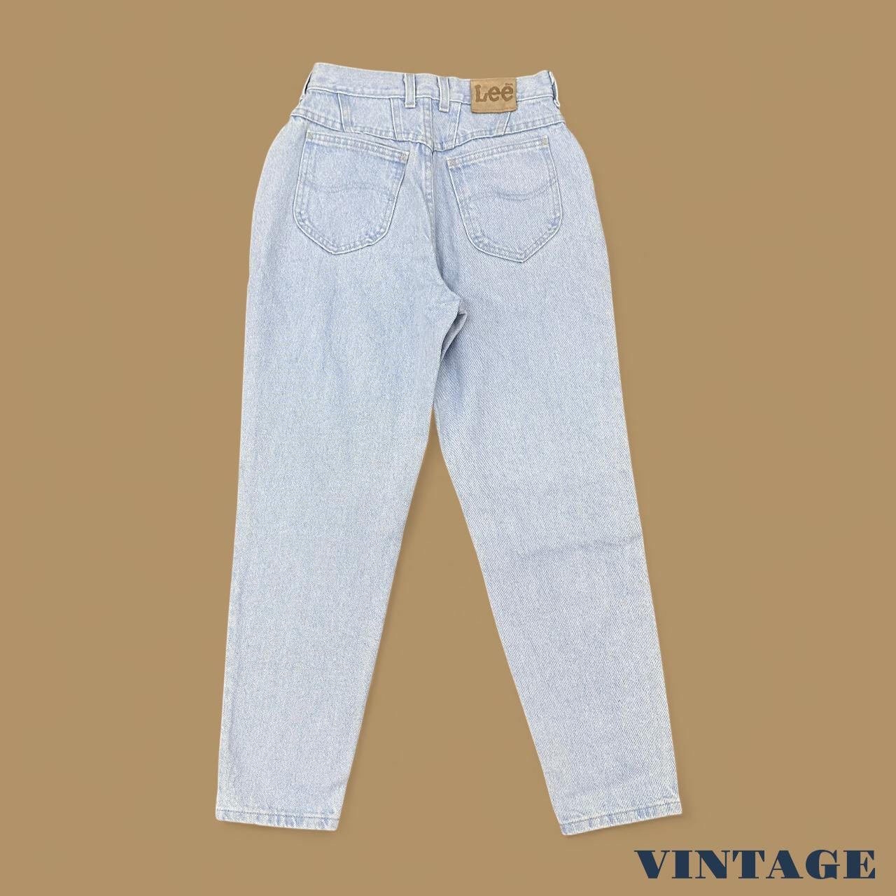 Vintage 90s Lee Tapered Leg Mom Jeans Light Blue Stonewash W27 L27