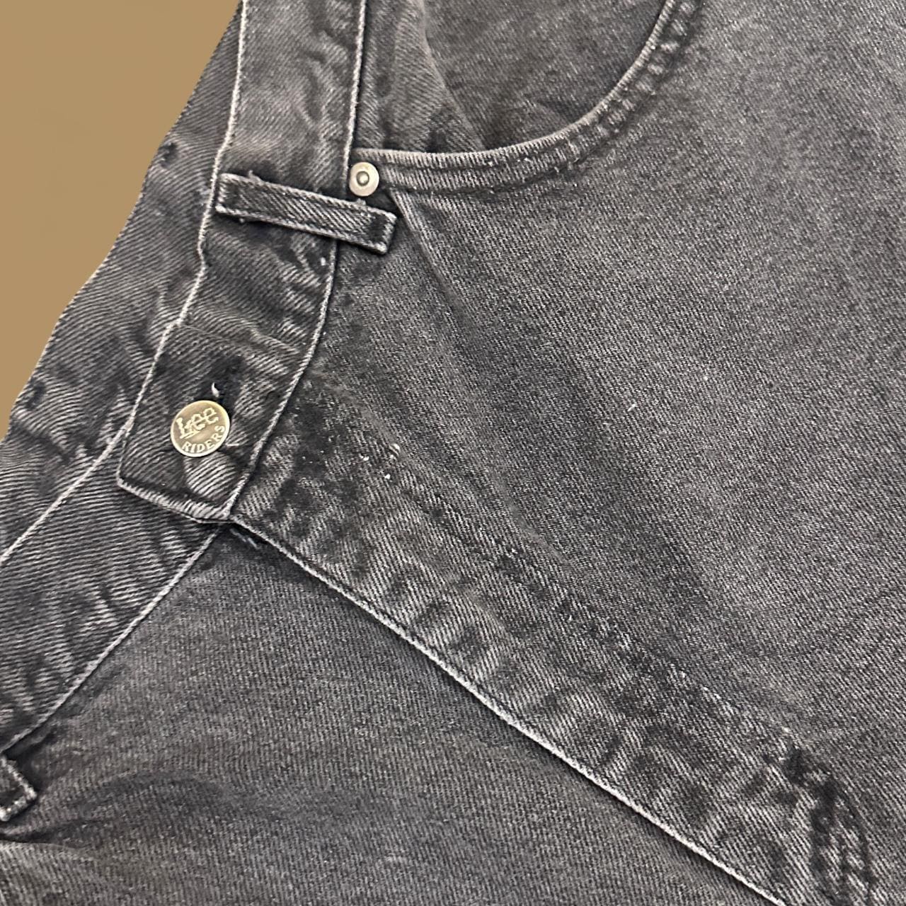 Vintage 90s Lee Tapered Leg Mom Jeans Charcoal Black W31 L26