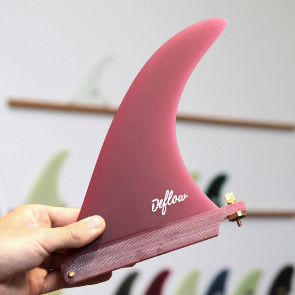 Deflow Cream longboard fin Burgundy single