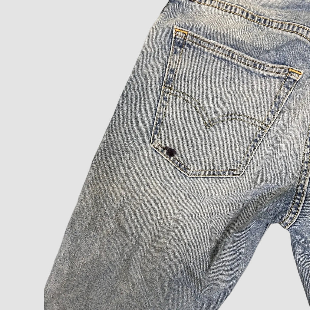 Vintage Levi's 512 Distressed Slim Straight Jeans Light Blue W32 L34