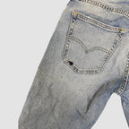 Vintage Levi's 512 Distressed Slim Straight Jeans Light Blue W32 L34