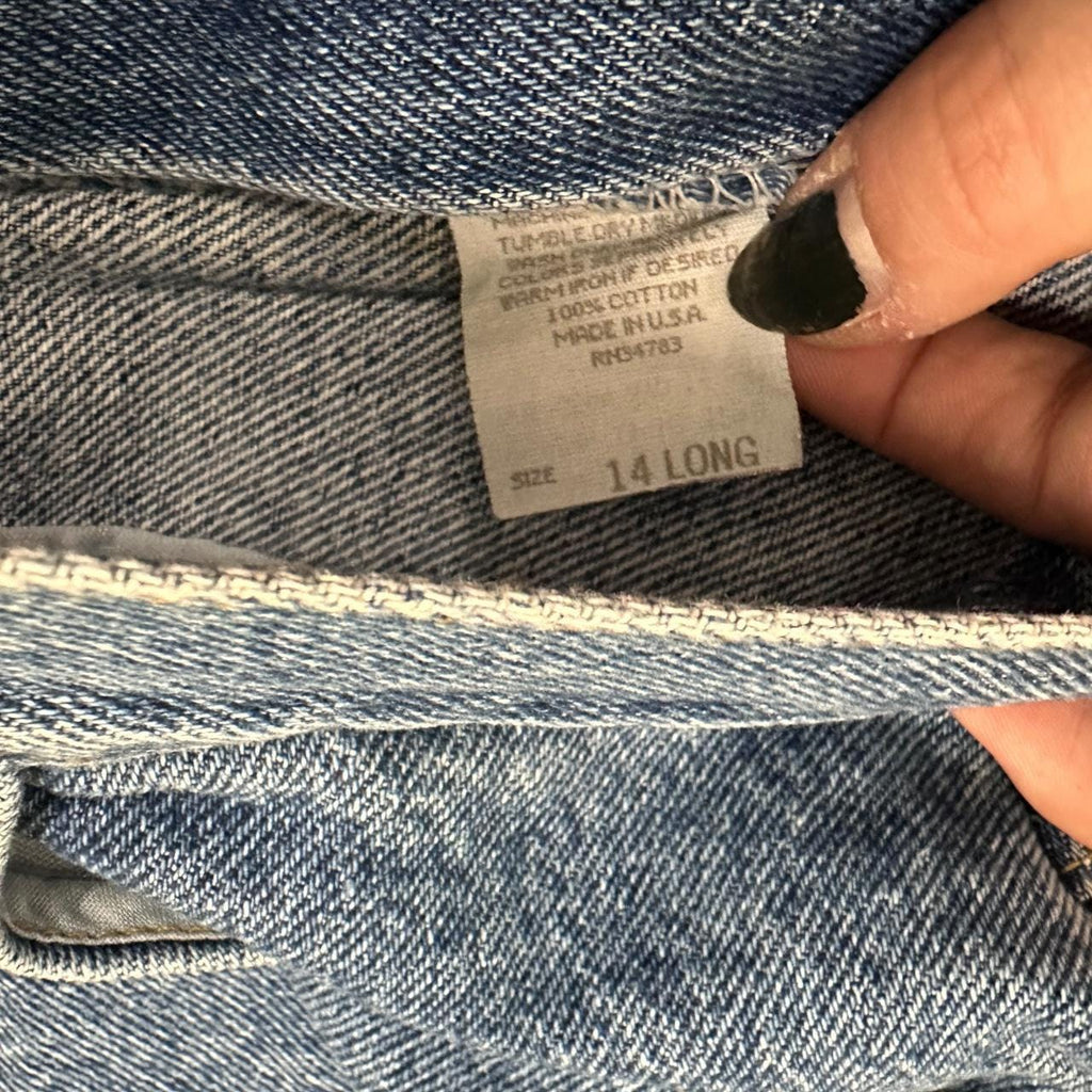 Vintage 90s Lee USA Made Tapered Leg Mom Jeans Mid Blue W32 L36