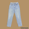 Vintage 80s Lee Tapered Leg Mom Jeans Light Blue W26 L29