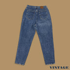 Vintage 90&#39;s Lee Tapered Leg Mom Jeans Dark Blue W32 L32