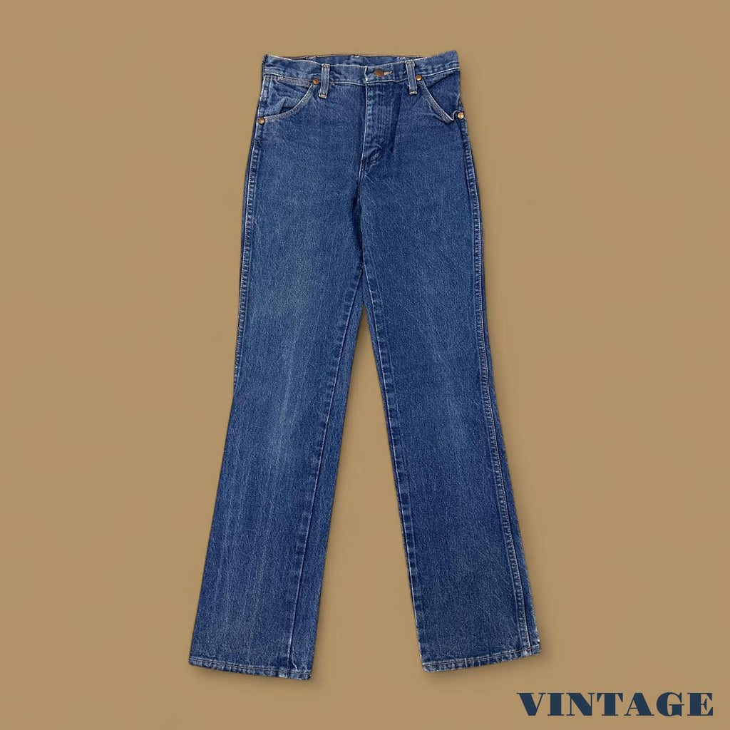 Vintage Wrangler USA Made Straight Leg Boyfriend/Mom Jeans Dark Blue W27 L30