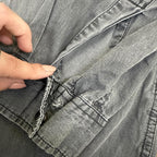 Vintage Angelo Litrico Slim Fit Denim Shirt Charcoal Grey XXL