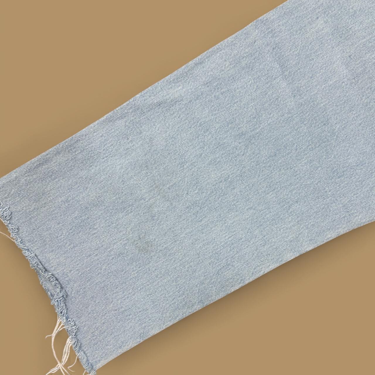 Vintage Wrangler USA Raw Hem Straight Leg Ankle Jeans Light Blue W38 L26