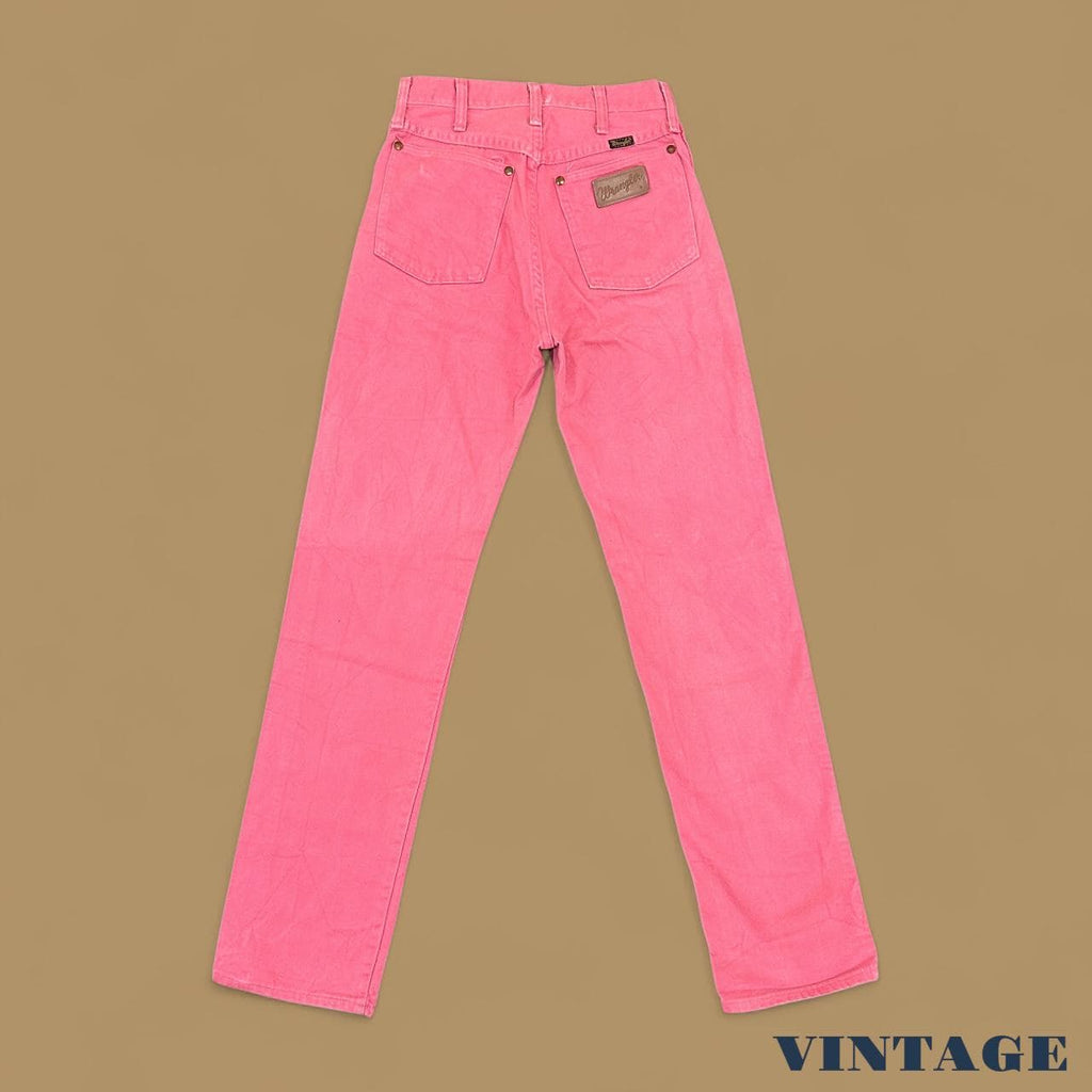 Vintage Wrangler USA Made Straight Leg Mom Jeans Bright Pink W25 L32