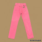 Vintage Wrangler USA Made Straight Leg Mom Jeans Bright Pink W25 L32