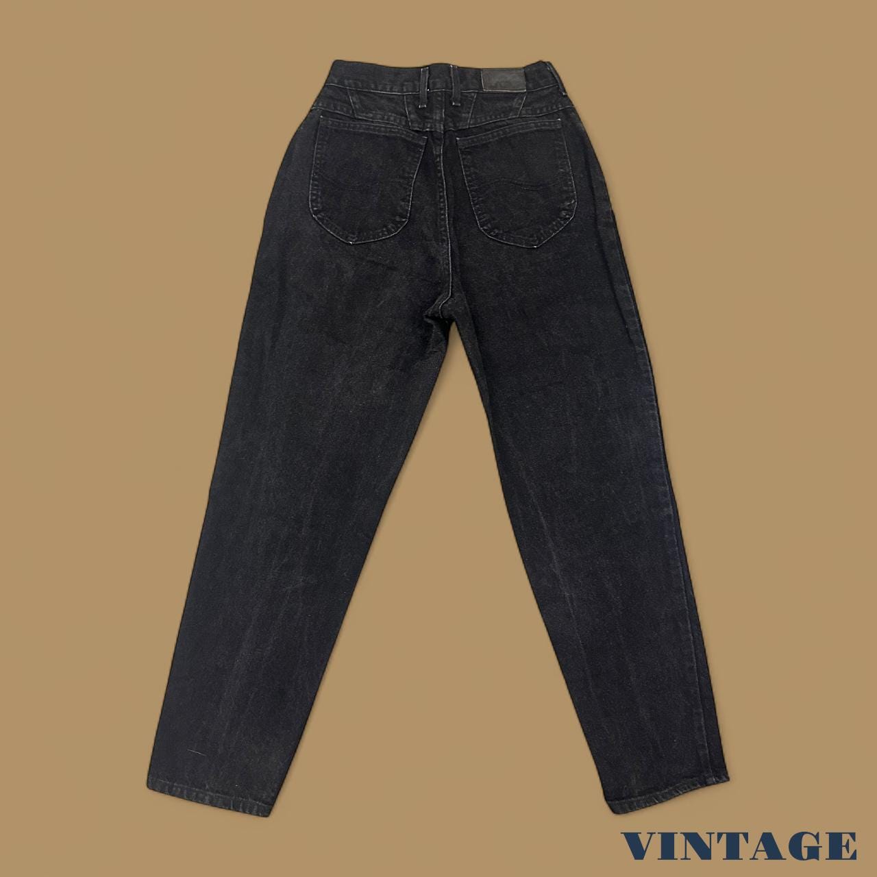 Vintage 90s Lee Tapered Leg Mom Jeans Black W27 L27