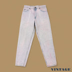 Vintage Levi&#39;s 950 Relaxed Tapered Leg Mom Jeans Pale Pink W29 L30
