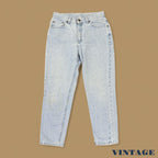 Vintage 90&#39;s Lee Tapered Leg Mom Jeans Light Blue W32 L29