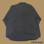 Vintage Lucky Star Plain Denim Shirt Black XXXL