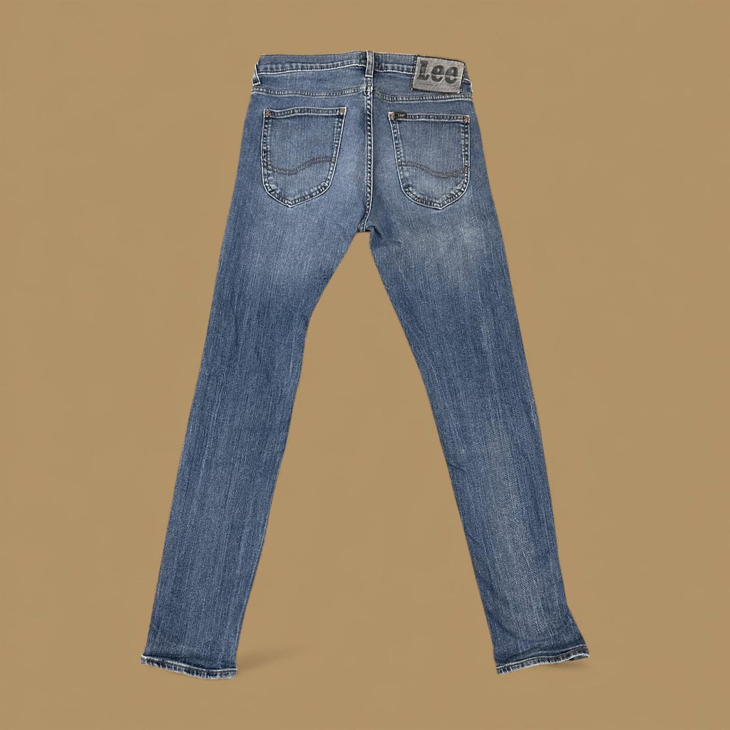 Vintage Lee Luke Skinny Fit Jeans Mid Blue W30 L32