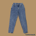 Vintage 90s Lee Tapered Leg Mom Jeans Mid Blue W27 L30