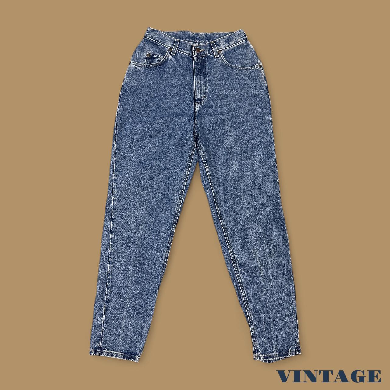 Vintage 90&#39;s Lee Tapered Leg Mom Jeans Mid Blue W27 L30