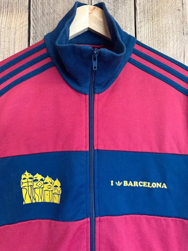 Vintage Adidas Originals Barcelona Tracksuit Top Large Retro