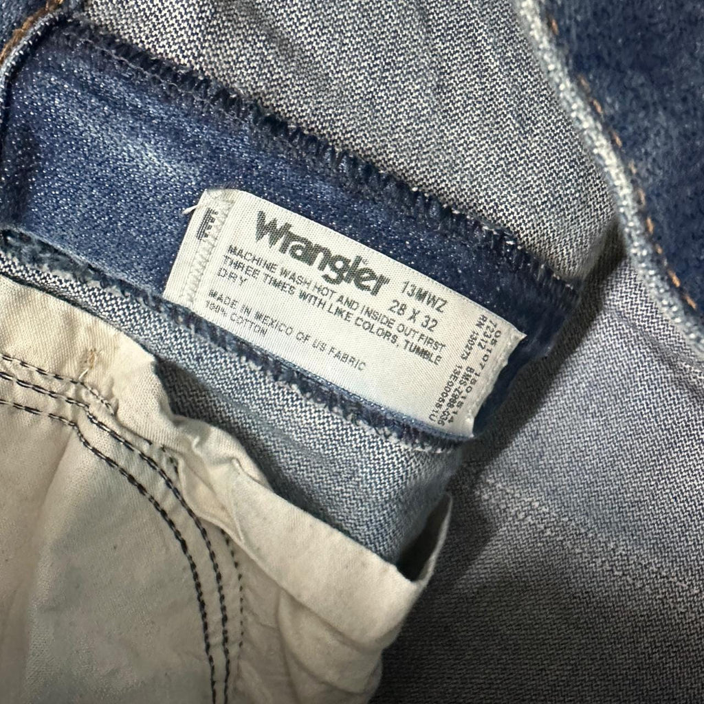 Vintage Wrangler USA Faded Straight Leg Boyfriend/Mom Jeans Dark Blue W28 L32