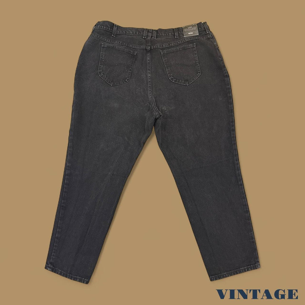 Vintage 90s Lee Tapered Leg Mom Jeans Black W44 L28