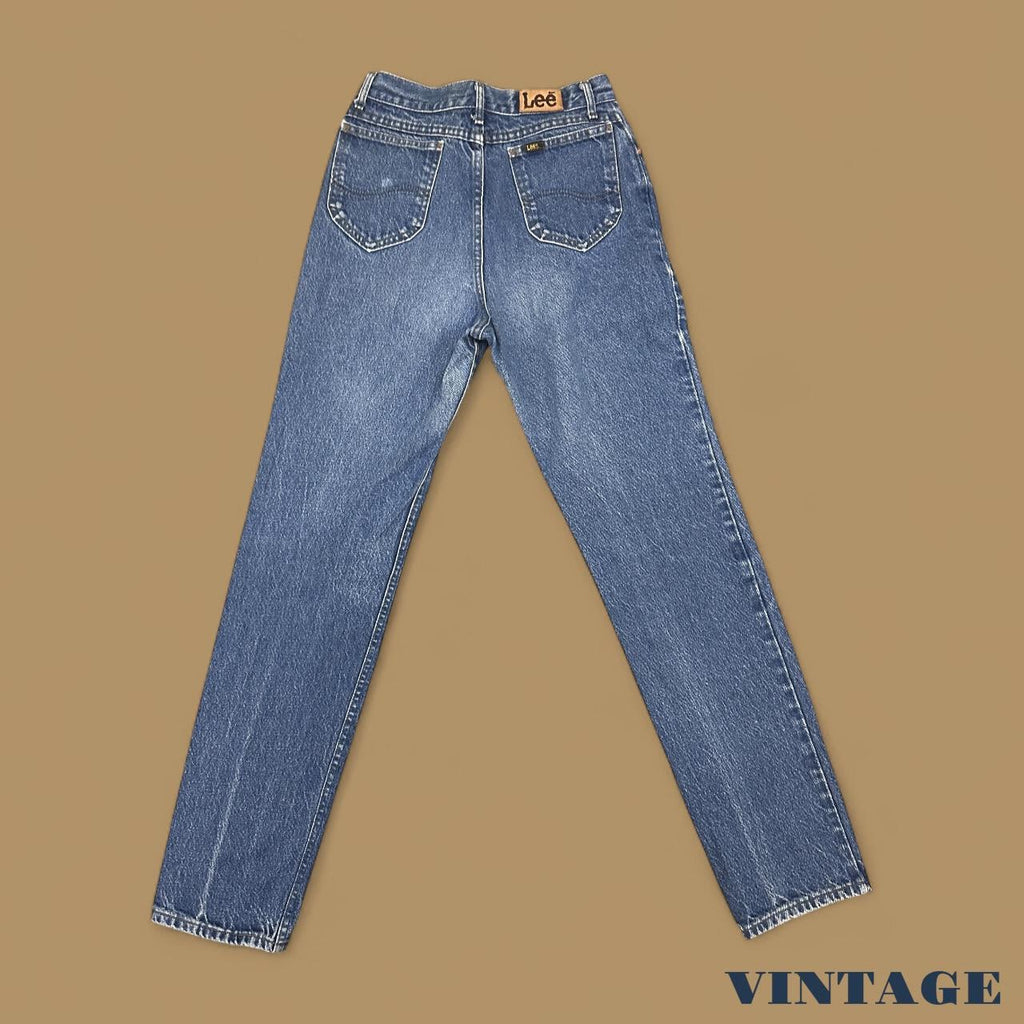 Vintage Lee Straight Leg Boyfriend Jeans Dark Blue W28 L32