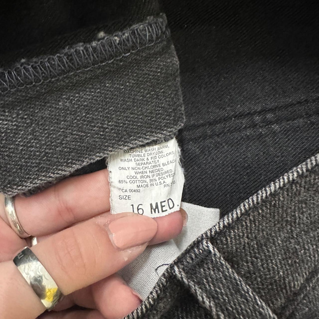 Vintage 90&#39;s Lee Tapered Leg Mom Jeans Charcoal Black W32 L30