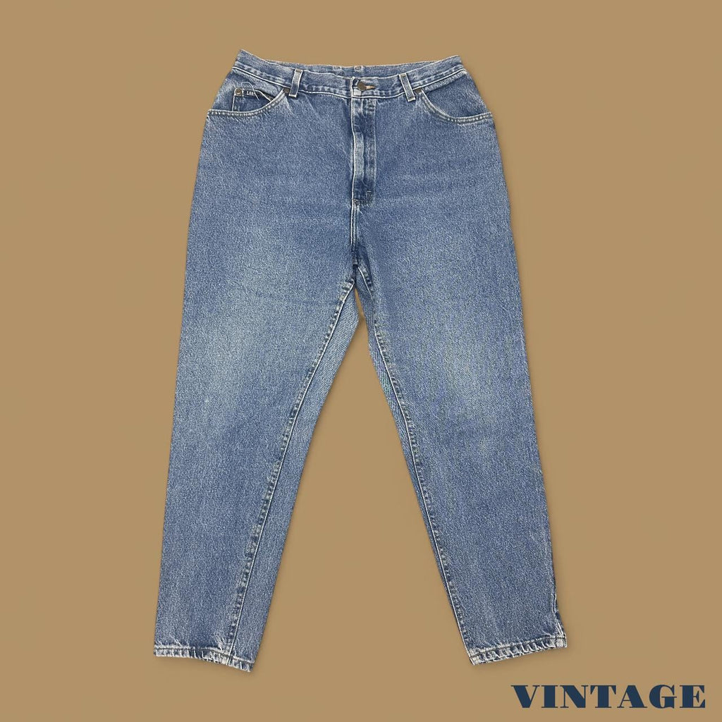 Vintage 90s Lee Tapered Leg Mom Jeans Mid Blue W32 L30