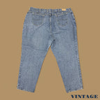 Vintage 90s Lee Baggy Tapered Leg Mom Jeans Mid Blue W46 L30