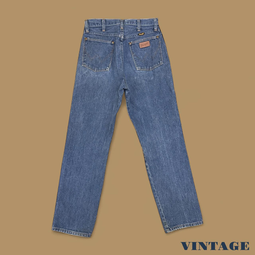 Vintage Wrangler USA Made Straight Leg Boyfriend/Mom Jeans Mid Blue W28 L30