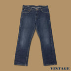 Vintage Lee Straight Leg Boyfriend Jeans Dark Blue W34 L29