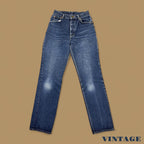 Vintage Lee Straight Leg Boyfriend Jeans Dark Blue W27 L32