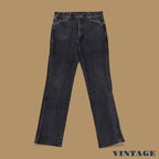 Vintage Wrangler Raw Hem Ankle Jeans Charcoal Black W34 L33