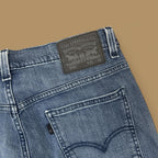 Vintage Levi&#39;s 508 Raw Hem Slim Tapered Cropped Jeans Dark Blue W32 L27