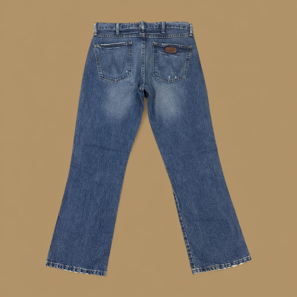 Vintage Wrangler Mark Wills Signed Bootcut Jeans Dark Blue W34 L32
