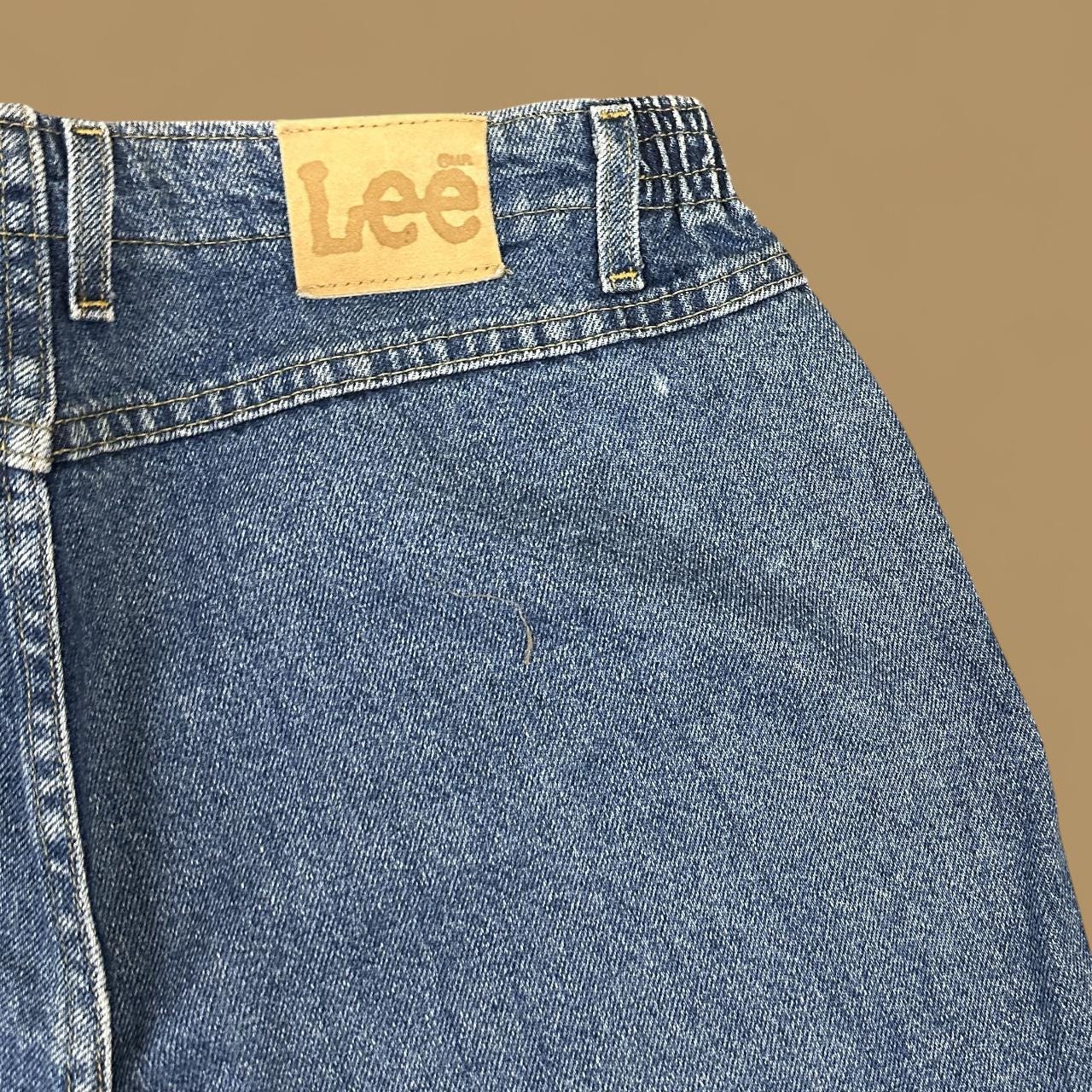 Vintage 90s Lee Elastic Waist Tapered Leg Mom Jeans Mid Blue W34 L28