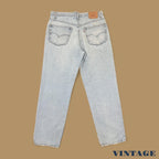 Vintage Levi&#39;s 550 Relaxed Straight Leg Jeans Light Blue W38 L32