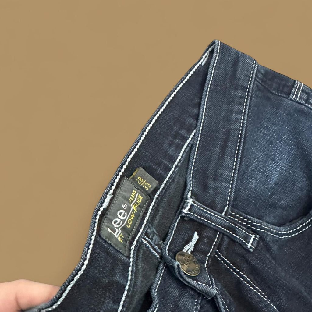 Vintage Lee Low Bruce Slim Straight Leg Jeans Dark Blue W28 L33