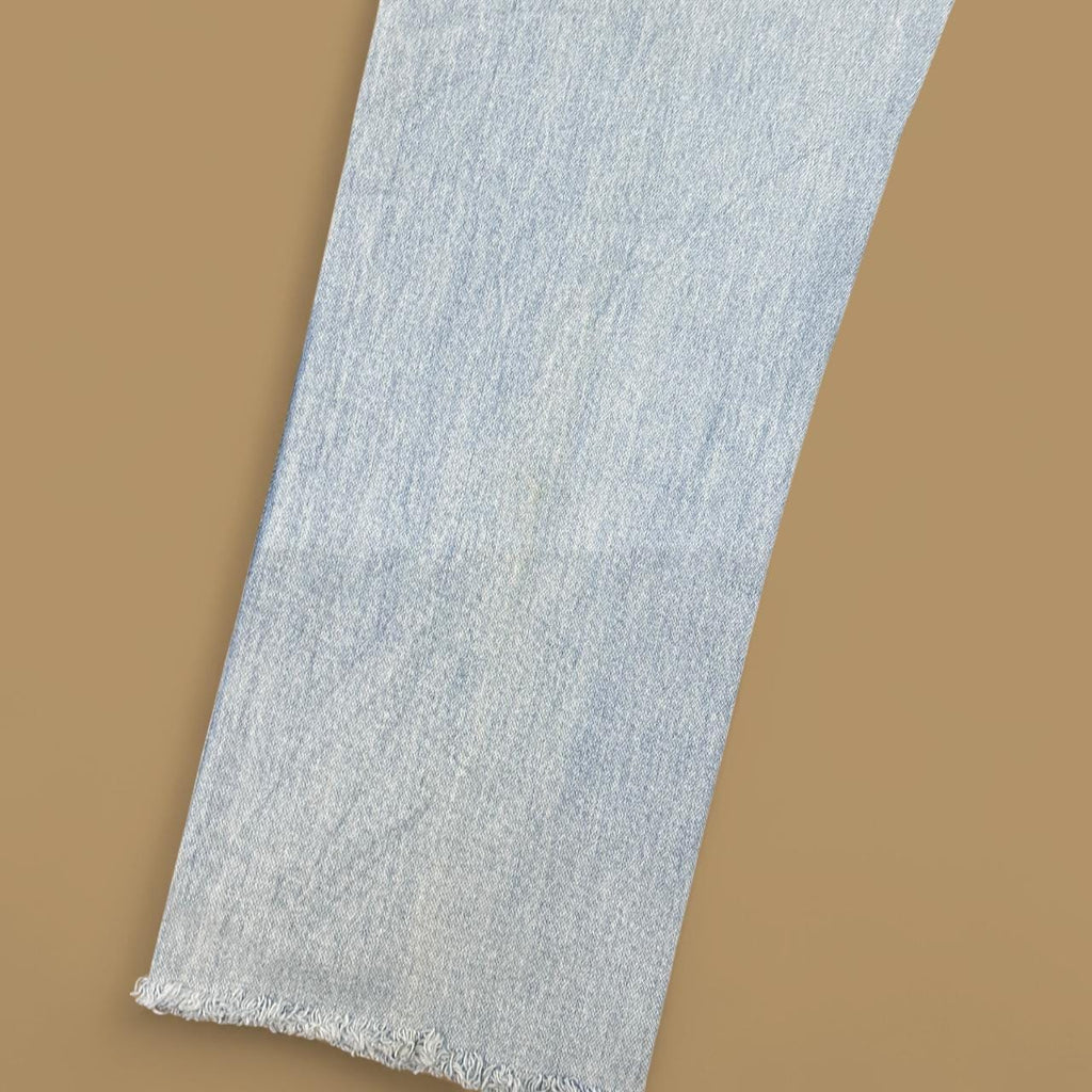Vintage Wrangler USA Raw Hem Straight Leg Jeans Light Blue W34 L31