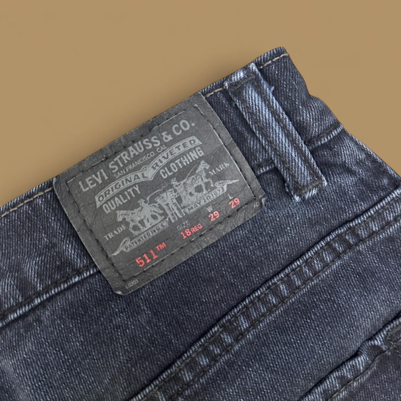Vintage Levi&#39;s 511 Slim Fit Straight Leg Jeans Dark Blue W29 L29