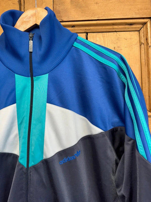 Vintage Early 90s Adidas Men’s Tracksuit Top Large Jumper Sweater