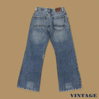 Vintage Lee Relaxed Fit Bootcut Jeans Dark Blue W28 L30