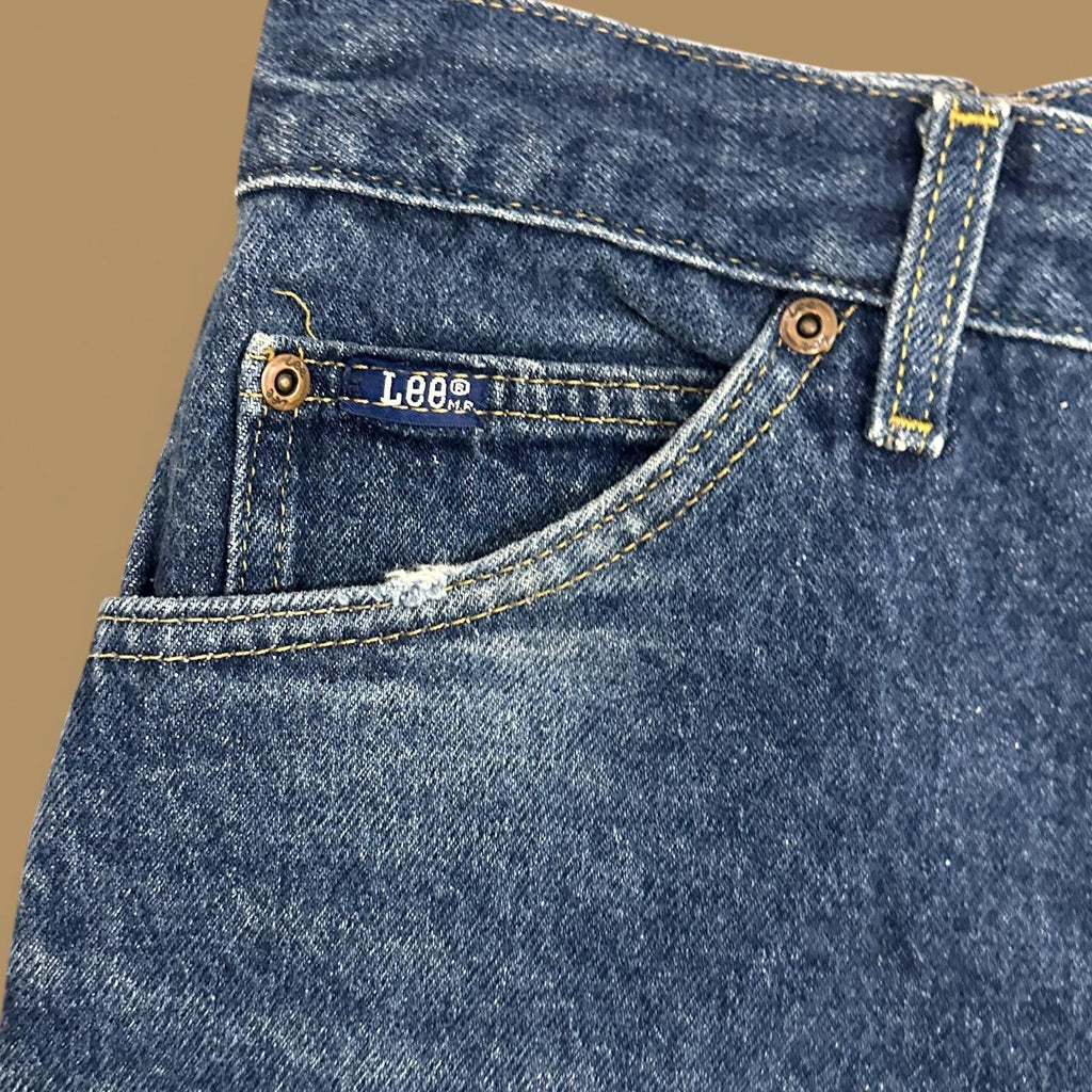 Vintage Lee Straight Leg Boyfriend Jeans Dark Blue W27 L30