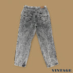 Vintage 80&#39;s Lee Straight Leg Jeans Acid Wash Grey W32 L29