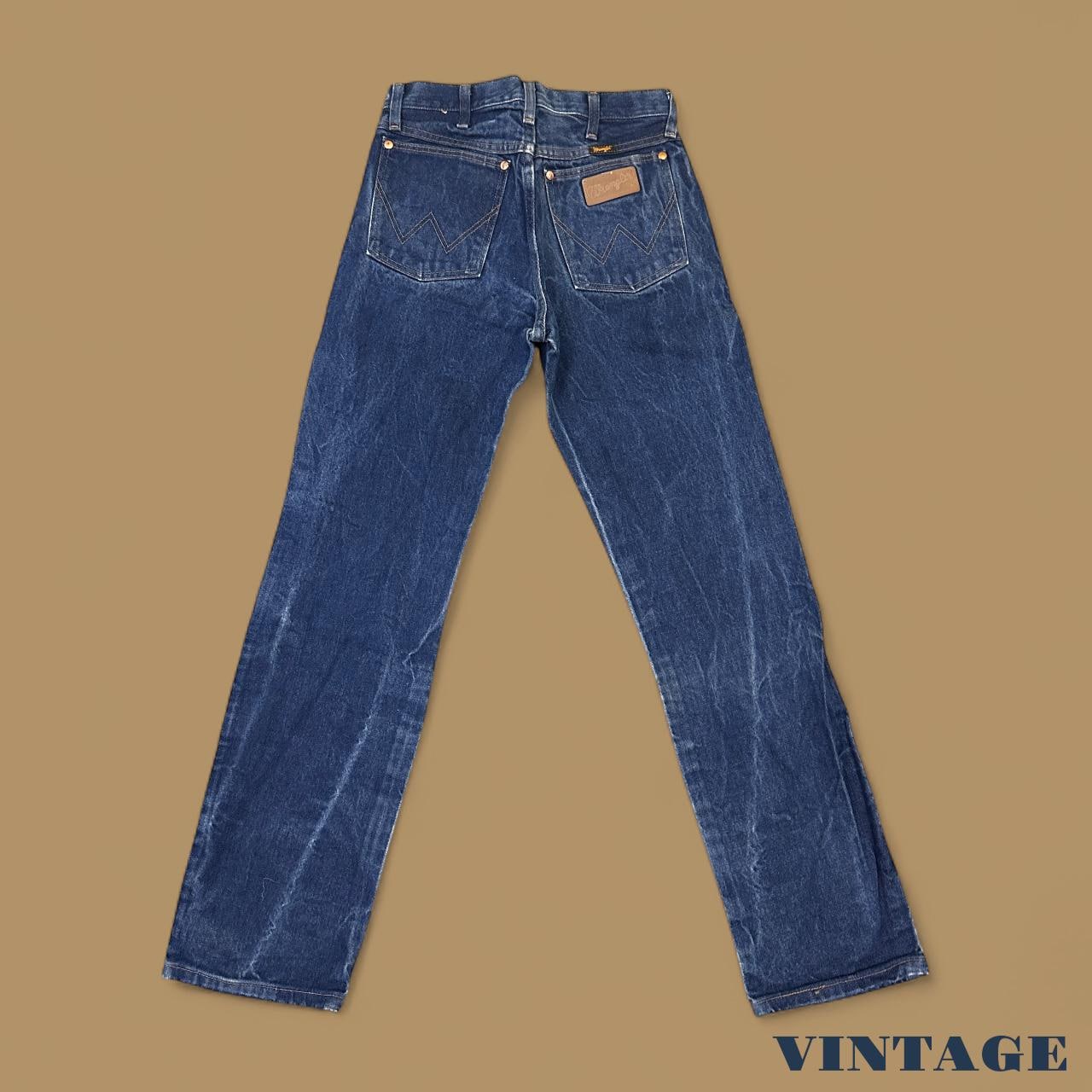 Vintage Wrangler USA Faded Straight Leg Boyfriend/Mom Jeans Dark Blue W28 L32