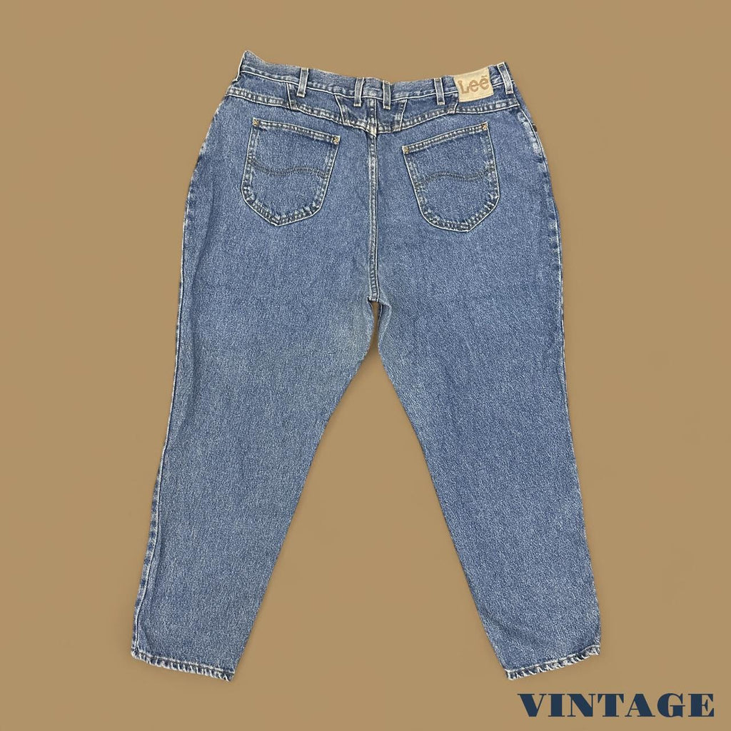 Vintage 90&#39;s Lee Tapered Leg Mom Jeans Mid Blue W38 L28