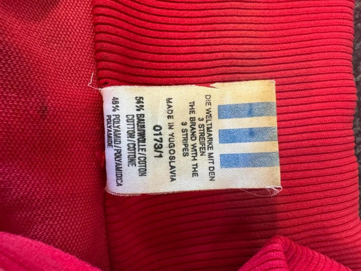Vintage Adidas Tracksuit Top Jacket Made In Yugoslavia 70s 80s Large