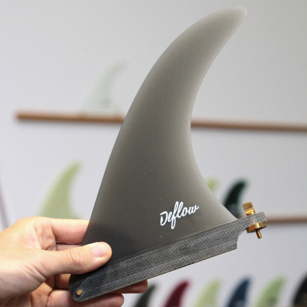 Deflow Mini Cream longboard fin Grey 7"